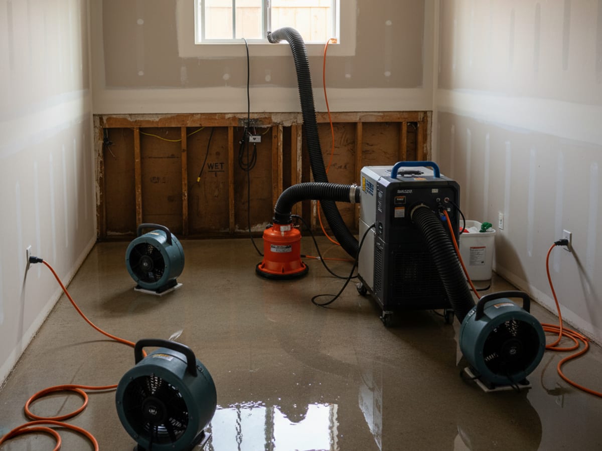 Basement and lower-level flood cleanup